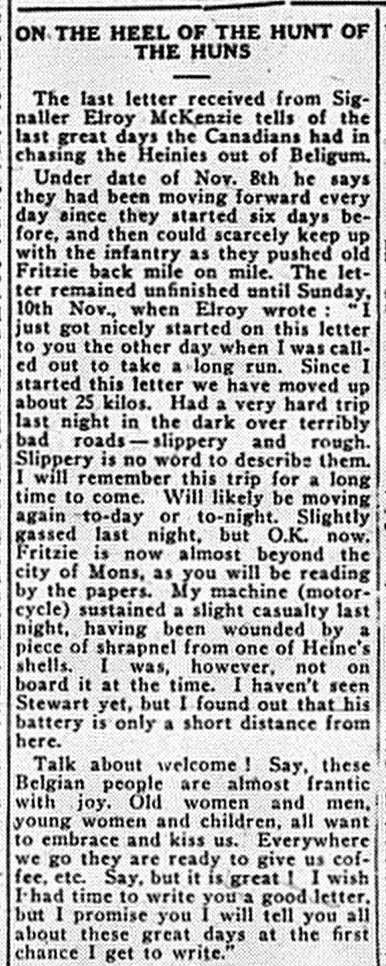 Paisley Advocate, December 4, 1918